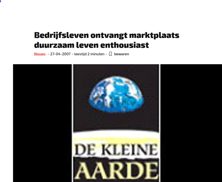 Bedrijfsleven ontvangt marktplaats duurzaam leven enthousiast