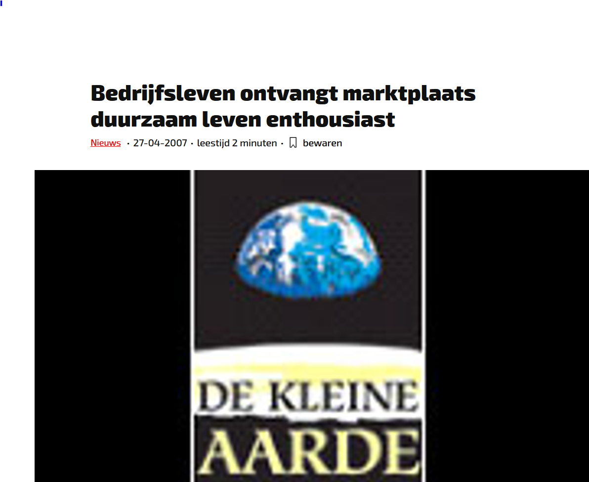 Bedrijfsleven ontvangt marktplaats duurzaam leven enthousiast