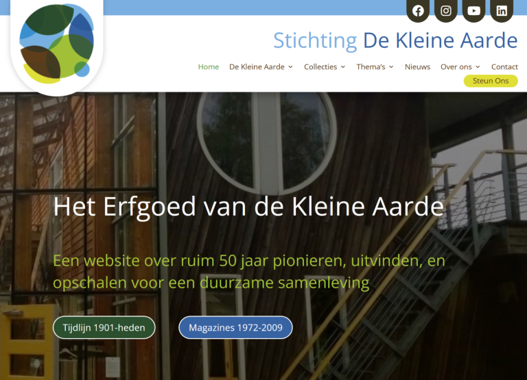 Ontsluiting archief De Kleine Aarde via website (vanaf 2025)