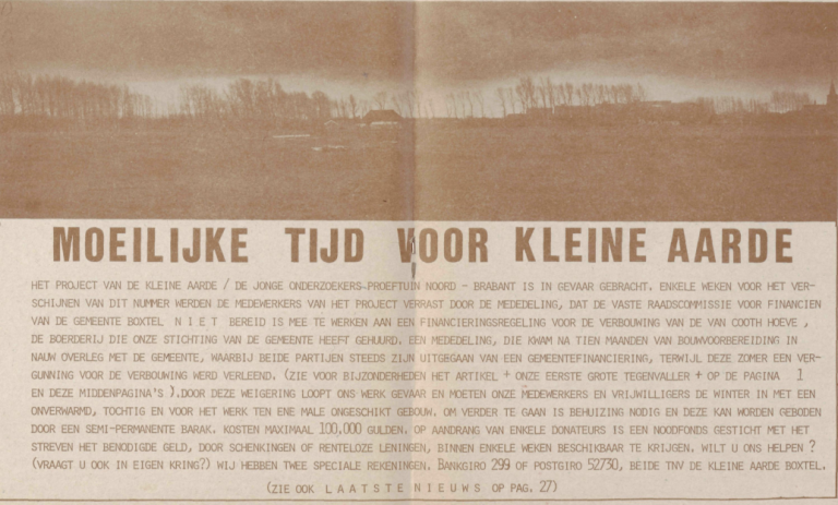 Onze eerste grote tegenvaller