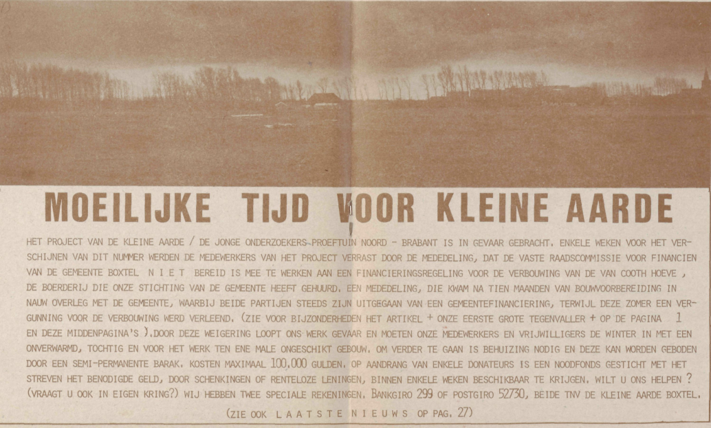 Onze eerste grote tegenvaller